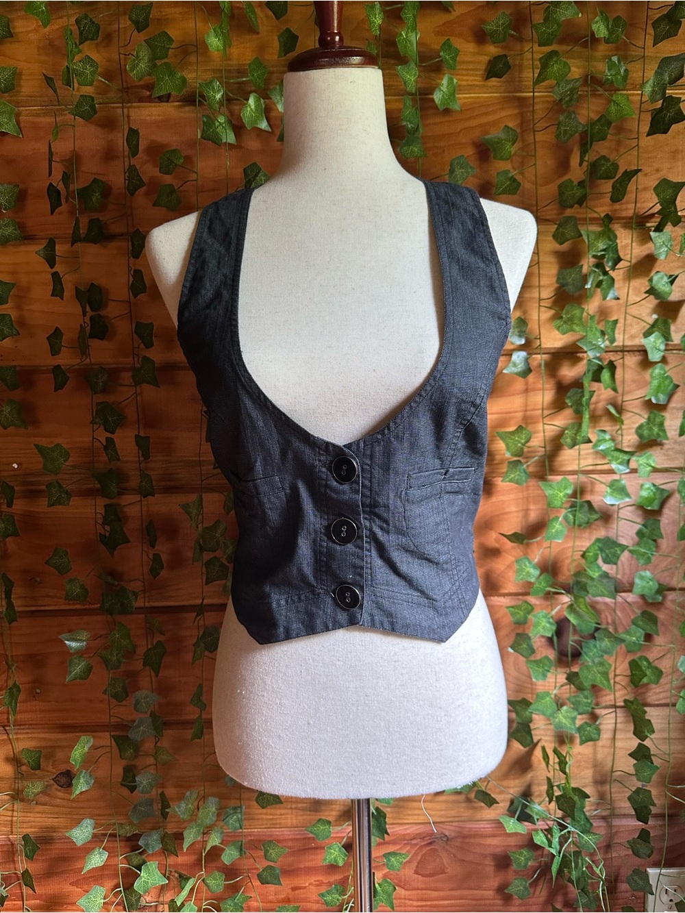 Better Be Gray Cropped Vest